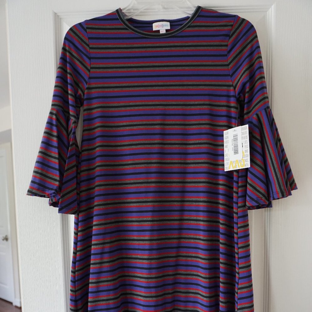 NWT LLR Lularoe Maurine swing Dress purple XXSmall